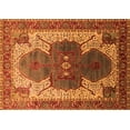 thumbnail image 1 of Ahgly Company Indoor Rectangle Oriental Orange Industrial Area Rugs, 2' x 5', 1 of 4