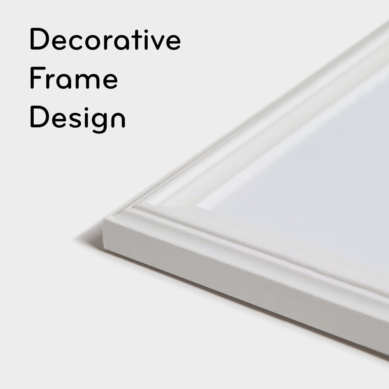 U Brands 20 x 30 in., Magnetic Dry Erase Board, White Décor Frame