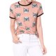 thumbnail image 1 of INSPIRE CHIC Camiseta de Ringer de Manga Corta con Estampado de Gatos de Mascota XS Rosa, 1 of 6