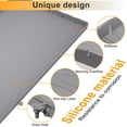 thumbnail image 6 of Charext  Under Sink Mat for Kitchen Waterproof, 34" × 22" Silicone Bathroom Sink Mat, under sink Liner drip tray and protectors for bottom of kitchen sink, Fits 36'' Stand Cabinets (Grey), 6 of 7