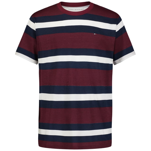 Camiseta Tommy Hilfiger de manga corta con rayas de rugby para niños de 10 a 12 años