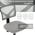 thumbnail image 2 of Yoyomax Armless Desk Chair, Ergonomic Low Back Computer Chair, Adjustable Rolling Swivel Task Chair with Plush Padded Seat, Grey, 2 of 7