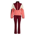 thumbnail image 5 of MAIHAN-Women Two Piece Outfits Workout Sets Women's Color Block Zip Up Tracksuit - Matching Jacket & Slim Fit Pants Set for Running, Yoga & Casual Wear(Red,S), 5 of 7