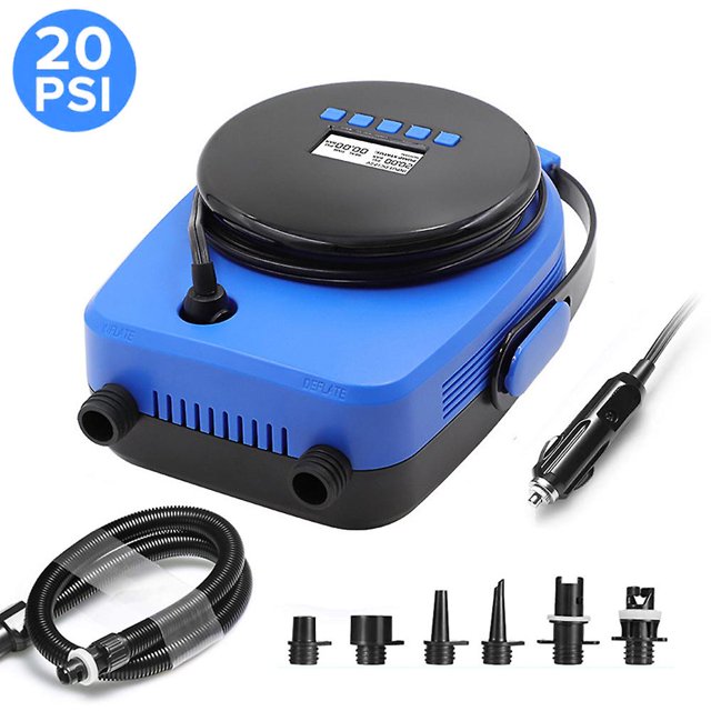 16/20 Psi Dual Stage Electric Air Pump Intelligent Inflatable Pump For Inflatable Sup Stand Up Paddle Surfing Board With Nozzles-1