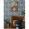 thumbnail image 2 of NextWall Dark Blue Graphic Maze Peel and Stick Wallpaper, 2 of 8