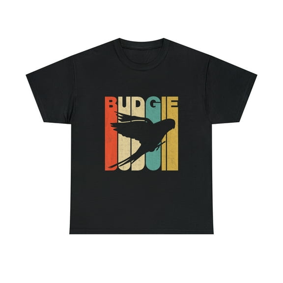 Vintage Retro Budgie Silhouette Tshirt