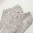 thumbnail image 1 of Calcetines náuticos para hombre, calcetines invisibles de boca baja para niños, calcetines deportivos de color liso en blanco y negro y gris, primavera, verano y otoño, 1 of 5