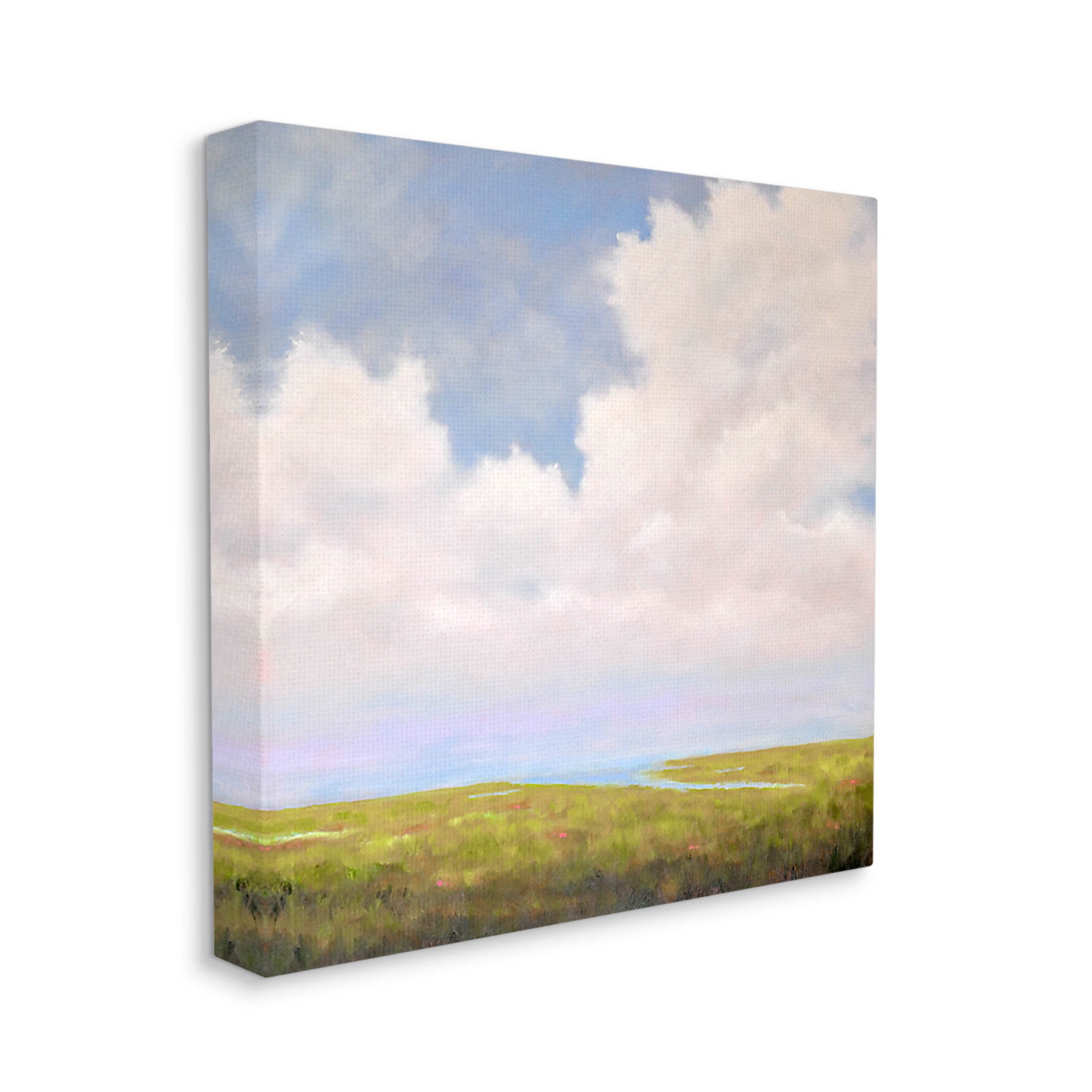 Stupell Industries Cloudy Countryside Bay Inlet Stream Painting Gallery Wrapped Canvas Print Wall Art, Design by Catherine Andersen