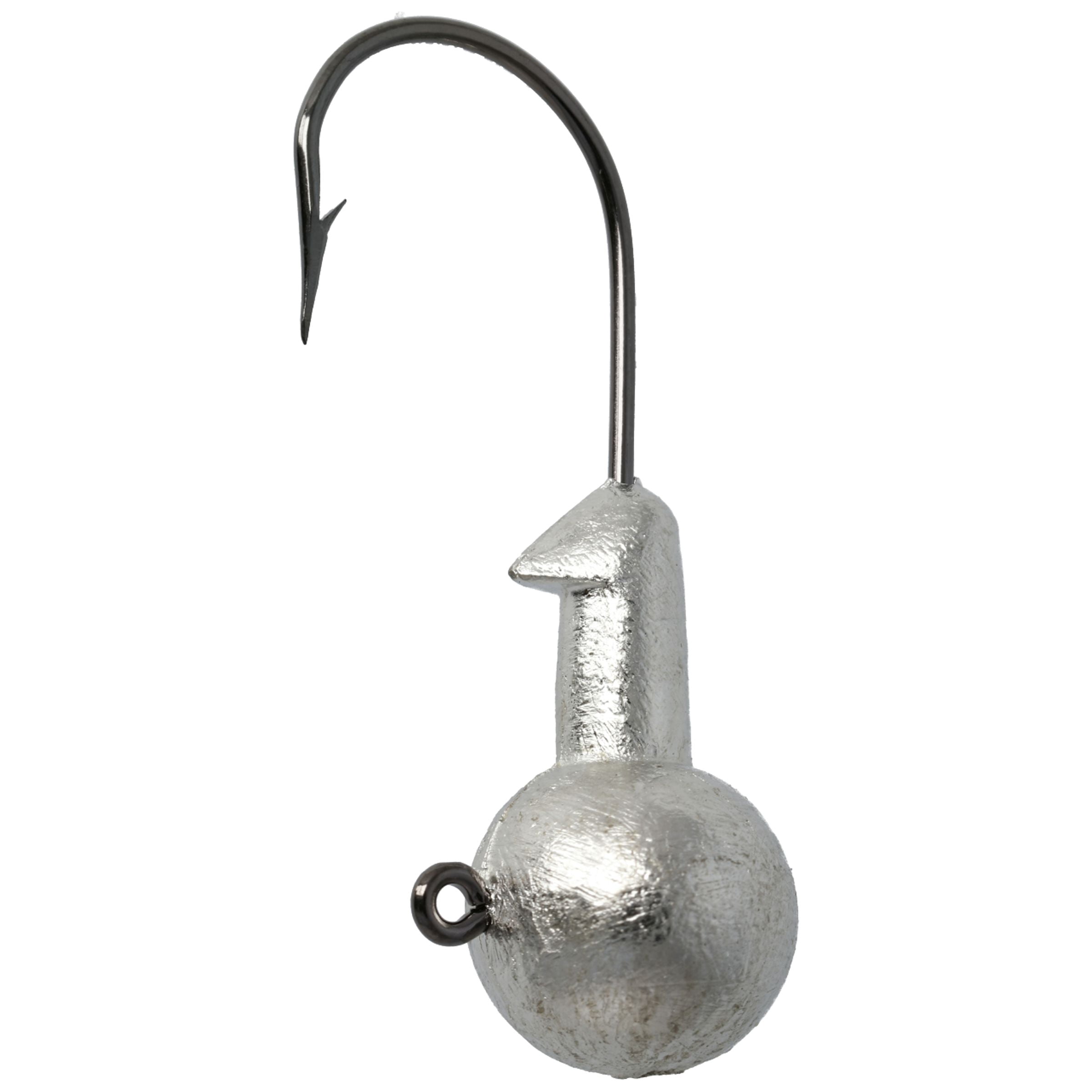 Eagle Claw Non-Lead Tin Ball Head Fishing Jig, Unpainted, 3/8 oz.