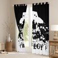 thumbnail image 3 of jejeloiu Southwestern Cowboys Blackout Curtains Set of 2 (52x84 Each),Vintage Splashing Ink Artwork Window Curtains,White Black Curtains and Drapes For Boys Teens,Ultra Soft Home Decor, 3 of 6