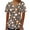 Women's Tops Orange, variant on Womens Henley Shirt, Tunis Tops for Women Plus Size Fashion Floral Printed Ruched Button Up Short Sleeve T Shirts S-3XL Clearance Sale Women Clothing