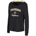 thumbnail image 2 of Women's Colosseum Black Colorado Buffaloes Catalina Hoodie Long Sleeve T-Shirt, 2 of 3