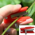 thumbnail image 1 of Herramienta de cuchillo para recoger con el pulgar para la cosecha de frutas y verduras | Pequeña podadora de guillotina para tomates, pepinos, té, fresas | Hoja de punta plástica | 1 pieza, 1 of 5