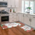 thumbnail image 6 of MeyJey Christmas Anti Fatigue Kitchen Rugs and Mats, 2 PCS Non-Slip Waterproof Christmas Deccoration Runner Rug and Mat Set, White/Red, 6 of 6