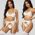 thumbnail image 1 of Conjunto erótico de 3 piezas con liga de tres puntos y lencería sexy, 1 of 5