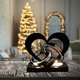 thumbnail image 5 of Innovador candelabro de metal con forma de corazón y anillo para el Día de San Valentín. Atractiva decoración navideña para la mesa con un ambiente iluminador para la decoración festiva de bodas, 5 of 6