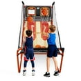 thumbnail image 3 of golytefs Foldable Indoor Basketball Arcade Game Led Electronic Scoring Indoor Double Electronic Basketball Machine with 5 Size 7 Inch Balls for 2 Players Home Play Kids Adults, 3 of 9
