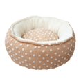 thumbnail image 4 of Cama para gatos o perros pequeños, lavable, relajante, redonda, de felpa Café, 4 of 9