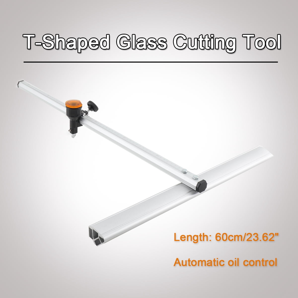 YILIKISS Glass Tile Cutter T Type Aluminum Alloy Push Oil Glass Cutter Tool 60cm Length
