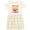Natural with Stripes, variant on Inktastic Who's the Cutest Sweet Potato? I Yam Funny Thanksgiving Girls Toddler Dress
