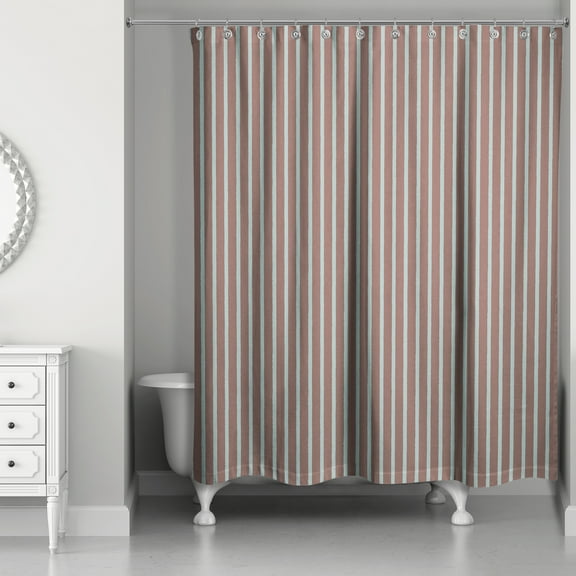 Creative Products Brown Stripes 71x74 Shower Curtain