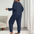 thumbnail image 3 of Sweatsuit Sets for Women 2 Piece Lounge Set Loose Jogger Sport Sets Fall Outfits Solid Casual Long Sleeve Tracksuits with Pockets, 3 of 6