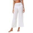 thumbnail image 1 of Txlixc Pantalones transparentes para mujer Pierna ancha Ver a través de los pantalones inferiores Biniki Traje de baño Cubrir Ropa de playa Cintura alta Palazzo Pierna recta Fiesta sexy Clubwear Txlixc Ropa de moda, 1 of 5