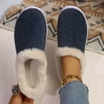thumbnail image 4 of CHUMUD Womens Slipper Warm Comfy Memory Foam House Slippers Faux Fur Lined Anti-Skid Rubber Sole Bedroom Cozy Indoor Outdoor Slippers, 4 of 8