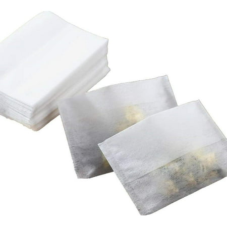 100-400 Pack Magik Disposable Filter Empty Teabags Herb Loose Tea Bag (100, 2.75''x3.93'' Flip-over