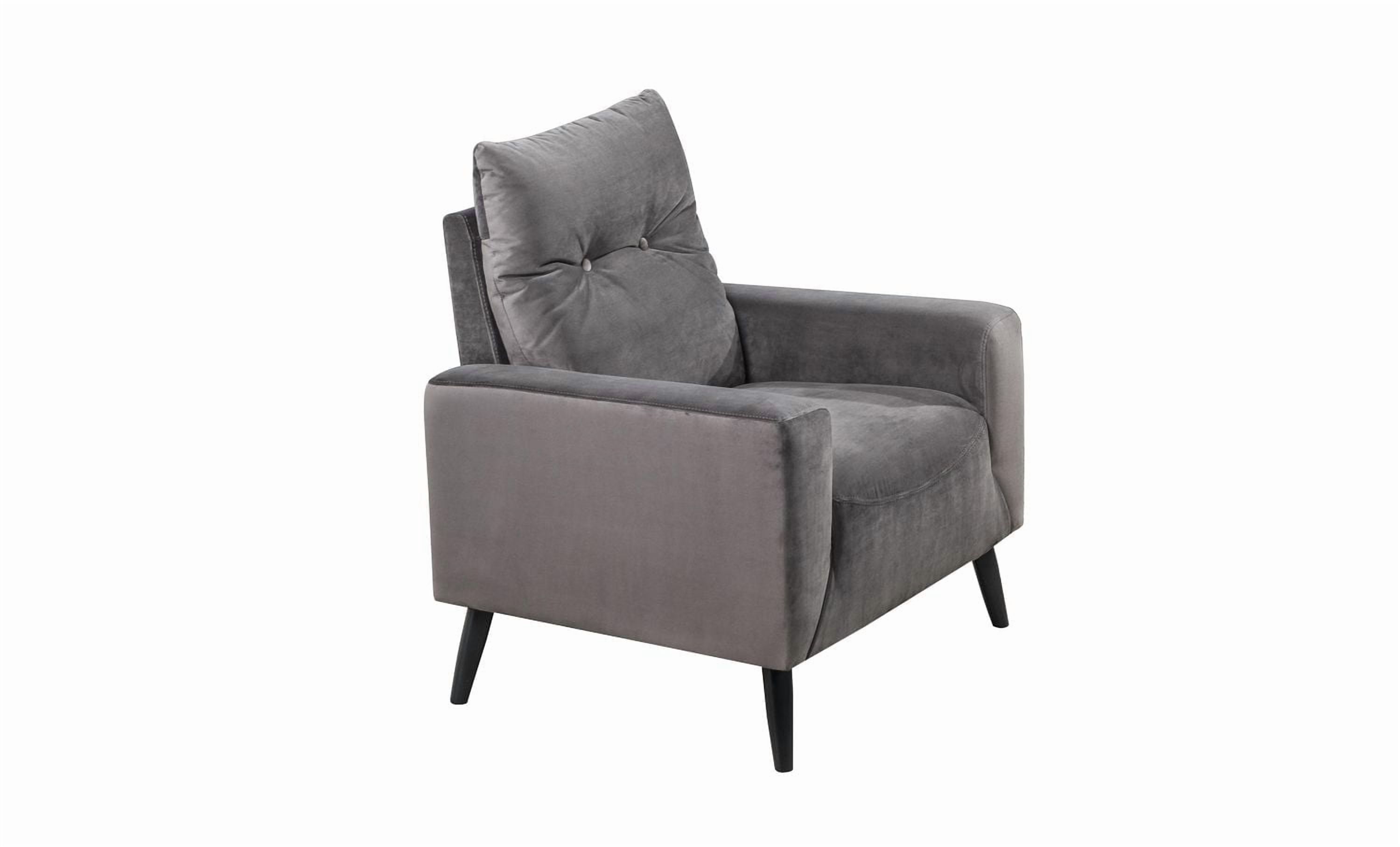 Topline Home Furnishings Ensemble mobilier 2 pièces : sofa et fauteuil en velours