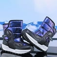 thumbnail image 5 of Gvdentm Girls Silver Winter Boot Winter Warm Waterproof Outdoor Slip Resistant Cold Weather Unisex Shoes Toddler Winter Shoes Boys(Blue,3.5), 5 of 9