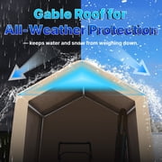 ADVANCE OUTDOOR 6.00 x 8.00 x 7.00 Ft Beige Carport