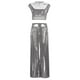 thumbnail image 4 of Conjunto de dos piezas para mujer con chaleco brillante y pantalones anchos: conjunto de top corto sin mangas y cuello redondo, tallas S-XXXXXL, 4 of 8