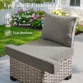 thumbnail image 4 of Ovios 6-Piece Outdoor Patio Furniture Set with Solar-Powered Lighted Coffee Table, All-Weather Wicker L-Shaped Sectional Sofa, Dark Gray, 4 of 12