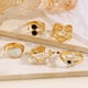 thumbnail image 4 of Anillo abierto de acero inoxidable con forma de gota de agua, estilo hip hop, chapado en oro, de acero de titanio, para mujer, 4 of 5