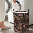 thumbnail image 5 of Rateoe Hearts and French Bulldog Pattern Round Laundry Hamper Basket, Tall Hamper Basket for Blanket Storage, Nursery Clothes Hamper for Laundry in Bedroom and College Dorm-Medium, 5 of 6