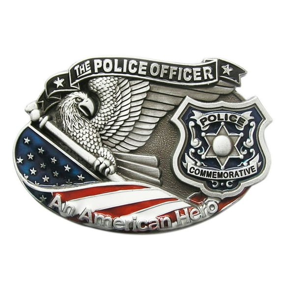 Jean's Friend Vintage Enamel American Hero American Pride Belt Buckle Gurtelschnalle
