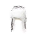 thumbnail image 1 of Poly-Wool Fur Trimmed Soft Warm Trooper Hat - Houndstooth, 1 of 2