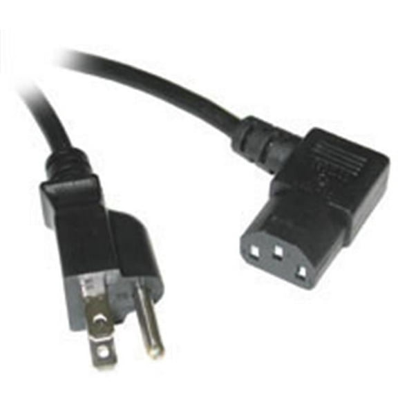 10ft UNIVERSAL RIGHT ANGLE POWER CORD (IEC320 C13 R-A to NEMA 5-15P)