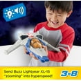 thumbnail image 3 of Disney and Pixar Lightyear, Imaginext Lights & Sounds XL-15 Spaceship with Buzz Lightyear Figure, 4 Pieces, 3 of 7