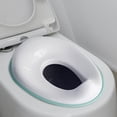 thumbnail image 4 of Asiento para niños pequeños, se adapta a la mayoría de los inodoros, tiene gancho de almacenamiento, antideslizante y con espacio para salpicaduras. verde, 4 of 8