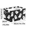 thumbnail image 3 of Ajhhao Halloween Storage Basket Halloween Toy Baskets Halloween Gift Basket Rectangular Halloween Basket Trick Or Treat Basket For Halloween Parties Cute Storage Bin Boo Basket Cute Halloween Basket, 3 of 9