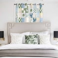 thumbnail image 3 of Spring Floral Checkered Kitchen Curtains Window Panels, Sage Green Daisy Buffalo Plaid Insulated Window Treatment Curtain, Grommet Curtains for Bedroom/Living Room/Bathroom, 2 Piece 52"Wx45"L, 3 of 8