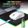 thumbnail image 4 of Computer Mouse, Professional Dual Mode  Gaming Mouse Rechargeable  for Laptop White,Black, 4 of 7