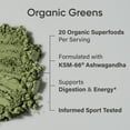 thumbnail image 4 of Sports Research® Organic Greens Original - Superfood Powder for Energy & Detox (20 Servings), 4 of 6
