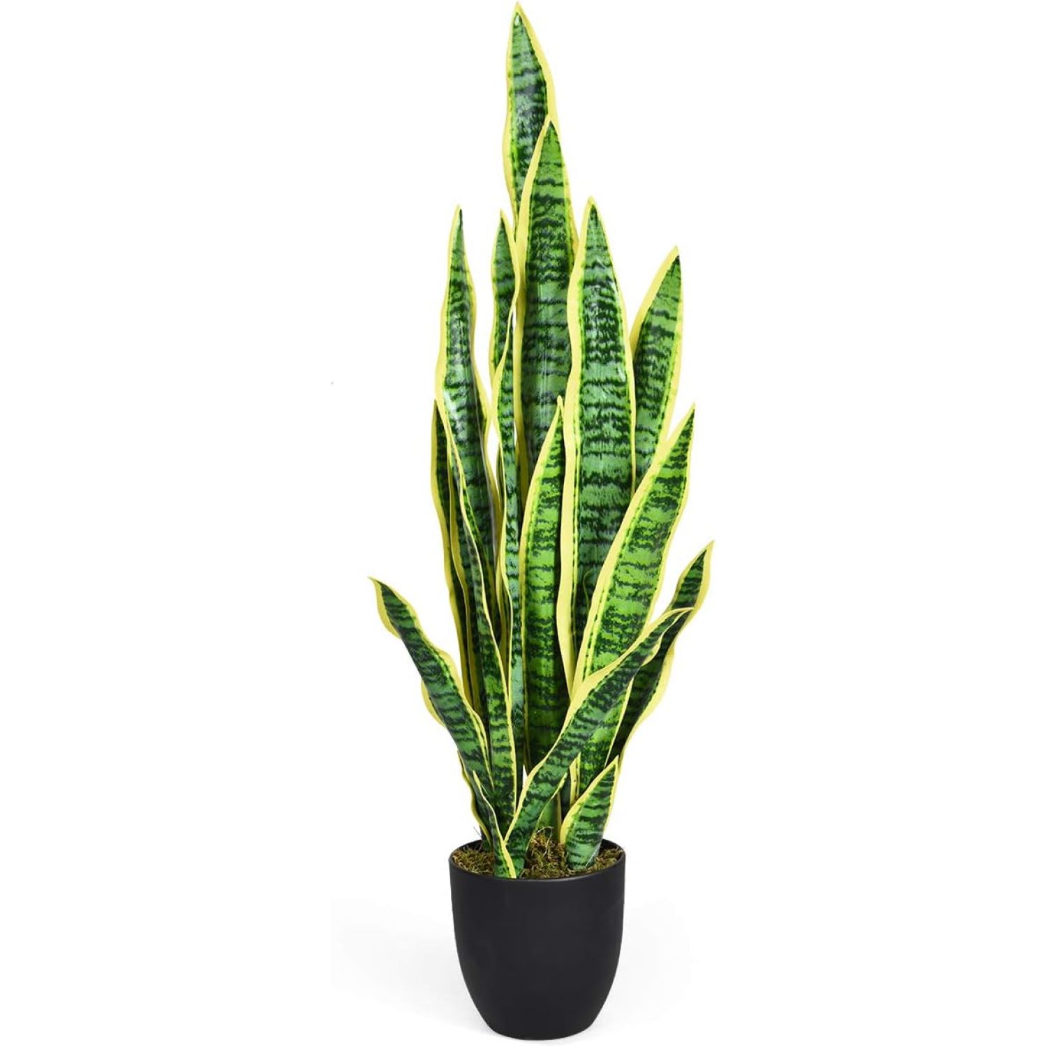 UlaREYoy Fake Snake Plant, 36" Tall Artificial Potted Floor Plant