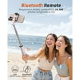 thumbnail image 3 of 62" Phone Tripod & Selfie Stick, Tripod for iPhone with Remote, All-in-1 Cell Phone Stand, Portable, Extendable Stand for Selfies Video Recording Vlog, Compatible with iPhone Android (Pink), 3 of 14