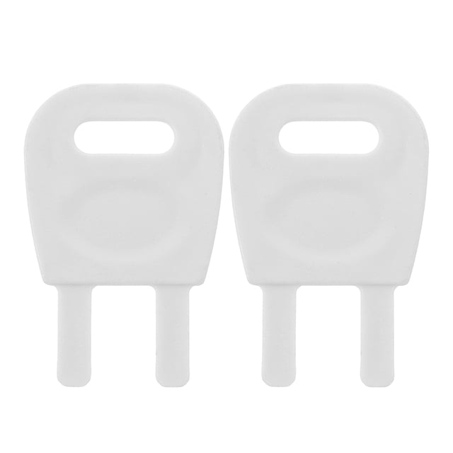 2 Pcs Plastic Keys for Paper Towel Dispenser and Toilet Tissue Dispensers Key Replacement for Commercial Office Use White