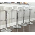 thumbnail image 4 of thksbought Bar Stools Set of 2, Adjustable Plastic Swivel Barstools, Modern Counter Stools with Open-Back and Footrest, Counter Height Barstools for Bar, Kitchen and Dining Room (Matte White), 4 of 16