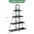 thumbnail image 2 of Bookcase, 4-Tier Ladder Bookshelf, A-Shaped Ladder Shelf Display, Ladder Shelf Storage Organizer for Living Room, Home Office, 2 of 8